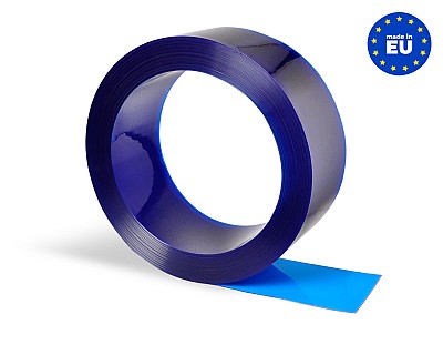 Rollo Lama PVC Flexible (50 metros lineales) 200x2mm Color Transparente Azul