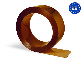 Rollo Lama PVC Flexible (50 metros lineales) 300x3mm Color Transparente Rojo