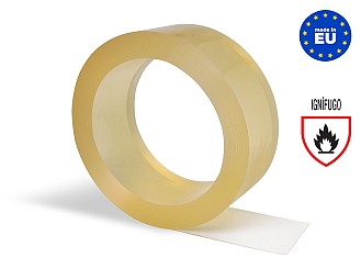 Rollo Lama PVC Flexible (50 metros lineales) 200x2mm Ign&iacute;fugo Transparente Incoloro