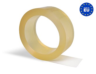 Rollo Lama PVC Flexible (50 metros lineales) 100x3mm Normal Transparente Azulado