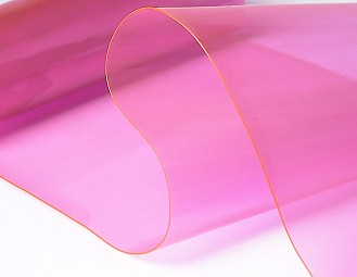 Rollo Film PVC Flexible (20 metros lineales) 1400mmx600micras Color Transparente Naranja Fluorado